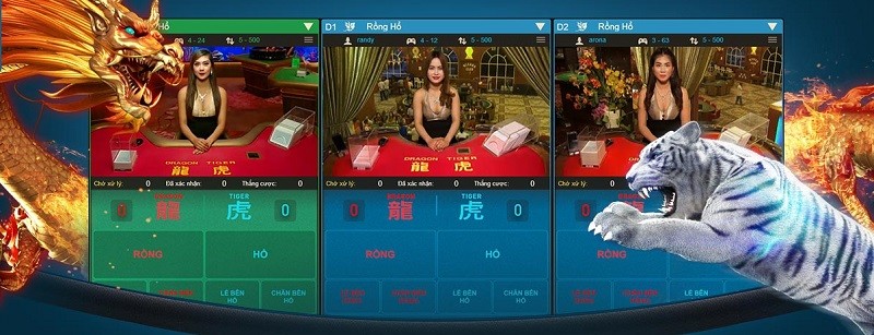 Các bước chơi game rồng hổ Debet